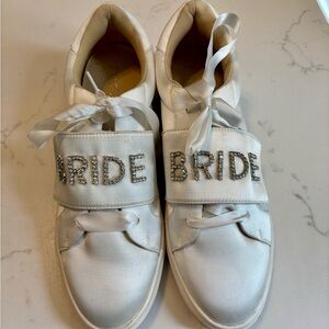 Betsey Johnson White Bridal Sneakers